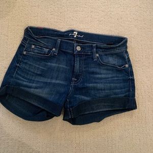 7 for all mankind jean shorts